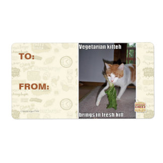 Etiqueta Kitteh vegetariana