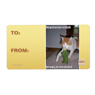 Etiqueta Kitteh vegetariana