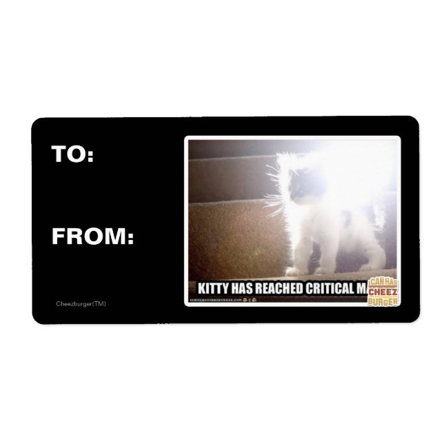 Etiqueta Kitty Masa Crítica (Frente)