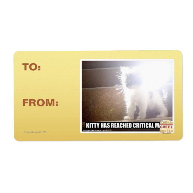 Etiqueta Kitty Masa Crítica (Frente)