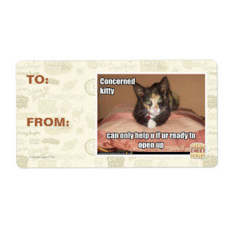 Etiqueta Kitty preocupado