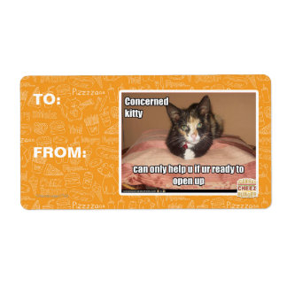 Etiqueta Kitty preocupado