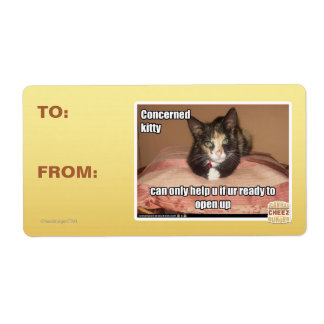 Etiqueta Kitty preocupado