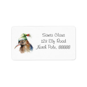 Etiqueta Kiwi de Navidad Acogedor, personalizado