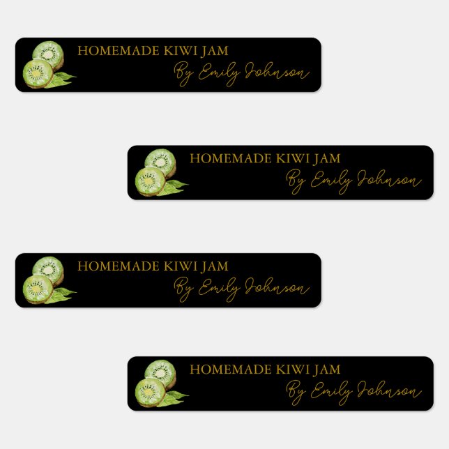 Etiqueta Kiwi Jam Thin casera (Grupo)