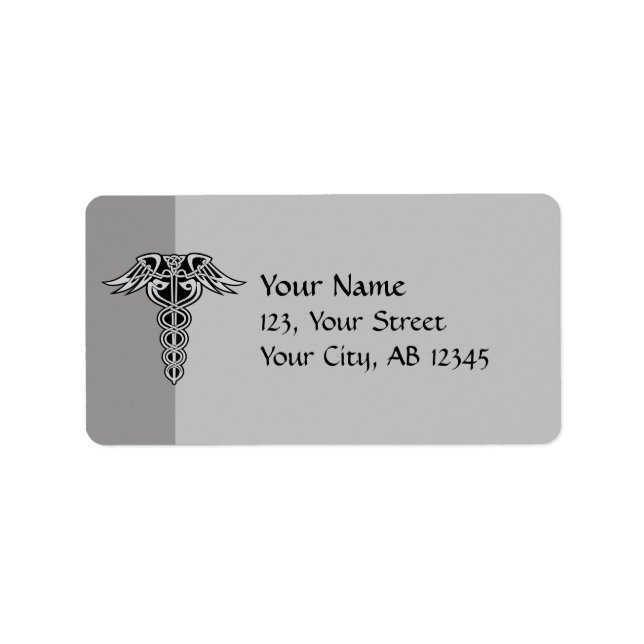 Etiqueta Knot Caduceus Celtic (Frente)