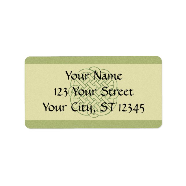 Etiqueta Knot celta (Frente)