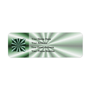 Etiqueta Knot celta metálica verde personalizada
