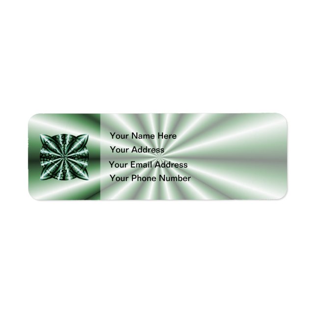 Etiqueta Knot celta metálica verde personalizada (Frente)