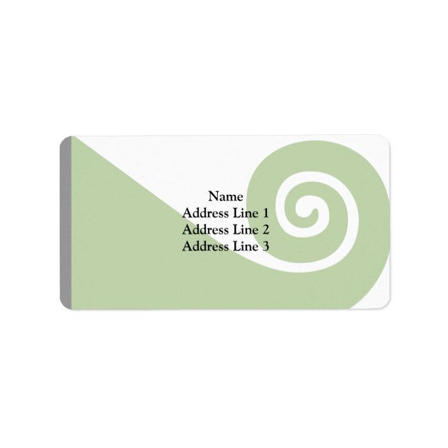 Etiqueta Koru, Nueva Zelandia (Frente)