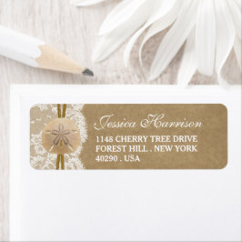 Etiqueta Kraft, Lace & Sand Dollar Beach Bridal Shower