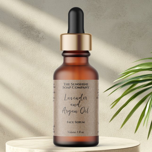 Etiqueta Kraft Paper Minimalist Cosmetics Dropper Bottle  (Subido por el creador)