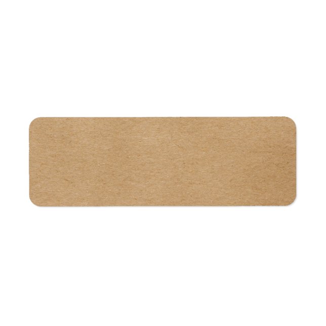 Etiqueta Kraft Sencillo Boho de estilo rústico (Frente)
