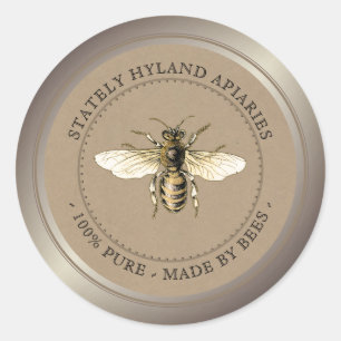 Etiqueta Kraft Vintage Honey Jar
