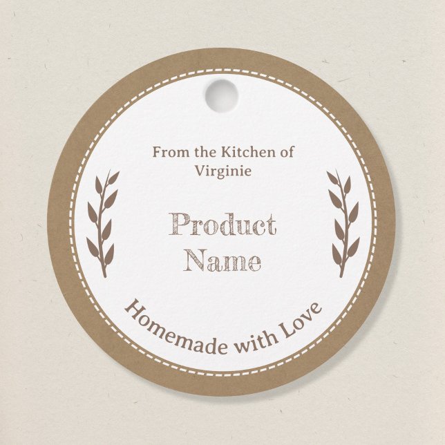 Etiqueta Kraft y Rustic Small Business Favorito (Kraft & Rustic Small Business Favor Tag)