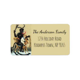 Etiqueta Krampus Navidades de Navidad en caballo de rock