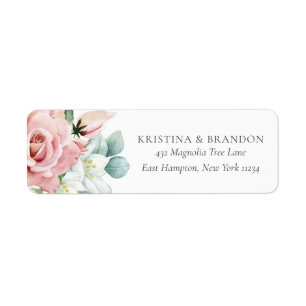 Etiqueta Kristina Pastel Moda de Boho Floral Rosa