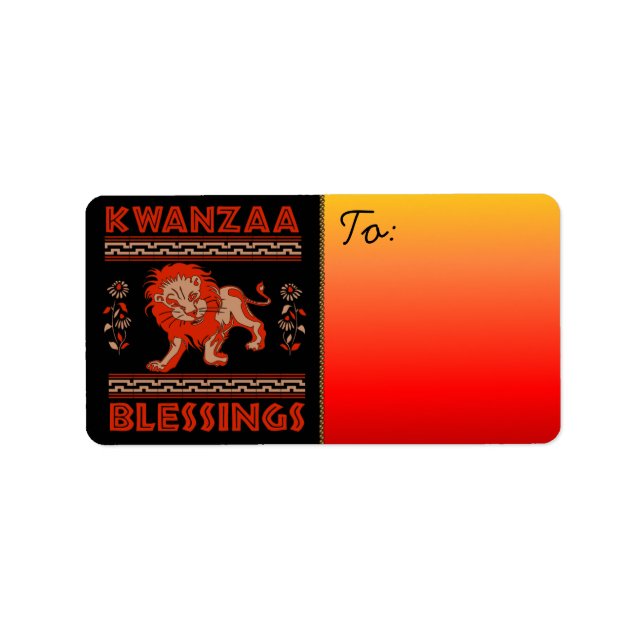 Etiqueta Kwanzaa Dancers (Frente)