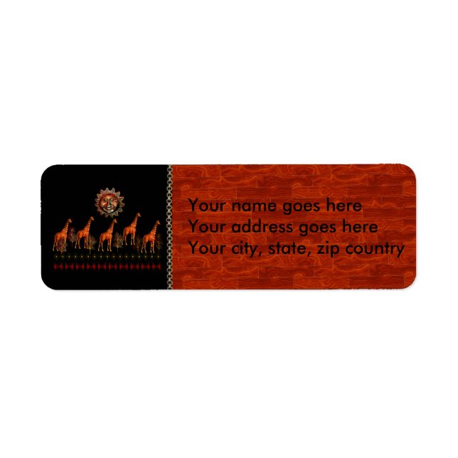 Etiqueta Kwanzaa Giraffes (Frente)