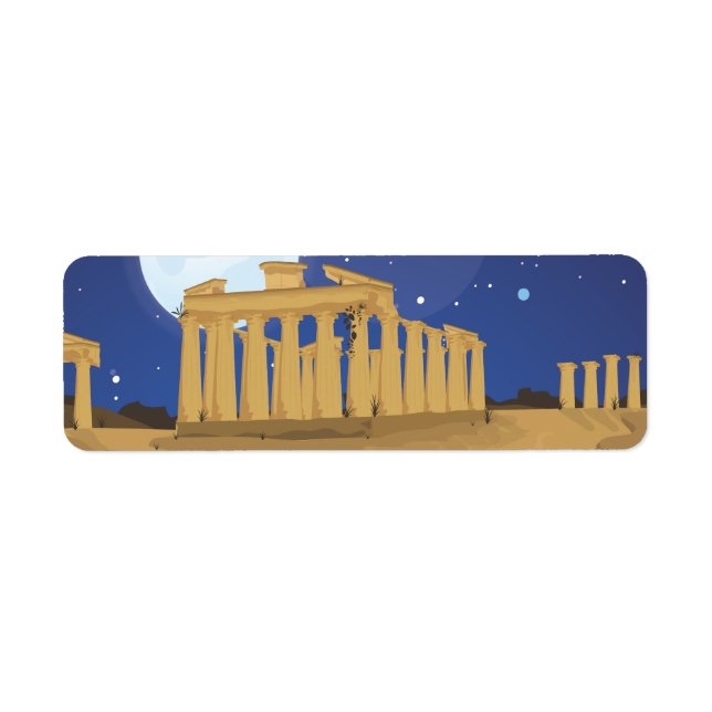 Etiqueta La Acrópolis de Atenas caricatura (Frente)