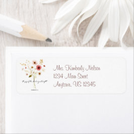 Etiqueta La alegría del señor minimalista floral