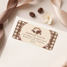 La Amor Está Haciendo Café Gingham Despedida de So