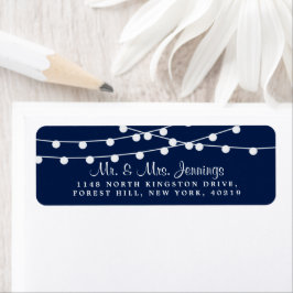 Etiqueta La Cadena Se Ilumina Sobre La Colección Boda Azul 