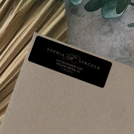 Etiqueta La caligrafía de oro romántica dirección de retorn