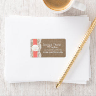 Etiqueta La colección de bodas de arena coral en la playa