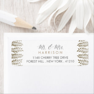 Etiqueta La colección de Bodas de Fern Woodland monocroma