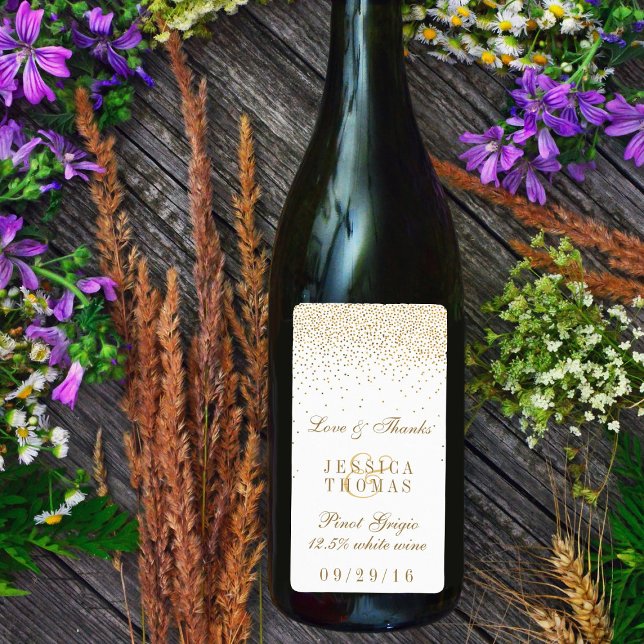 Etiqueta La colección de Bodas Glam Gold Confetti (Subido por el creador)