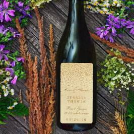 Etiqueta La colección de Bodas Glam Gold Confetti