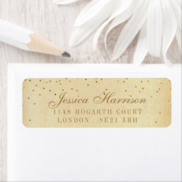 Etiqueta La colección de Bodas Glam Gold Confetti