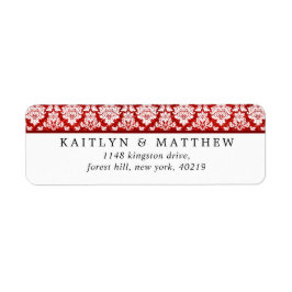 Etiqueta La colección de Bodas Purpurinas Damask Las Vegas