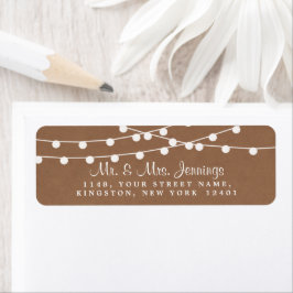 Etiqueta La colección de Bodas Rustic Kraft Lights