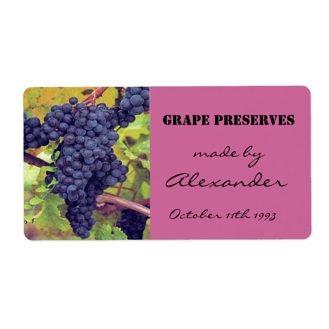 Etiqueta La conservas en conserva de uvas (Frente)