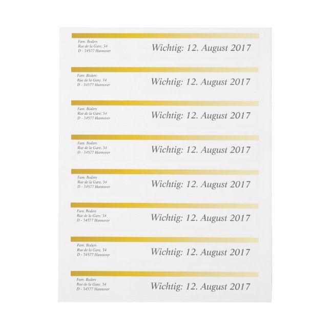 Etiqueta la frontera del oro (hoja)