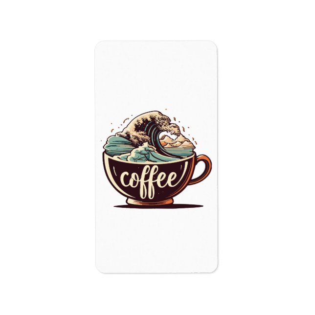 Etiqueta La Gran Ola De Café (Frente)