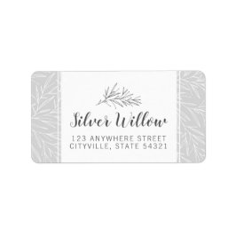 Etiqueta La hoja botánica moderna ramas plateadas Minimalis