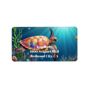 Etiqueta La marea de una tortuga marina en las profundidade