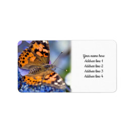 Etiqueta La mariposa de la dama pintada sobre una hidrangea
