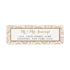 Etiqueta La moderna colección de Bodas Paisley - Marrón