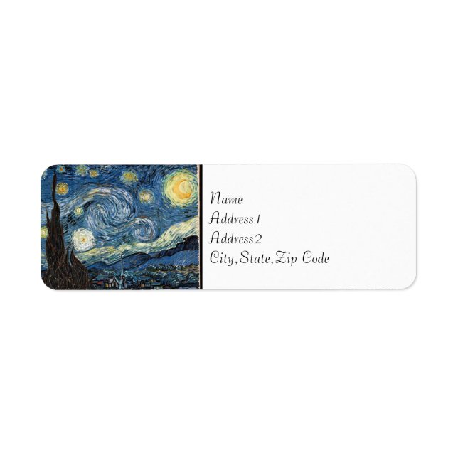 Etiqueta La noche estrellada de Van Gogh (Frente)