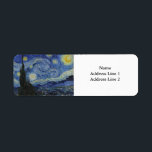 Etiqueta La noche estrellada de Vincent Van Gogh<br><div class="desc">La noche estrellada de Vincent Van Gogh,  una celebración del Masters de Arte</div>