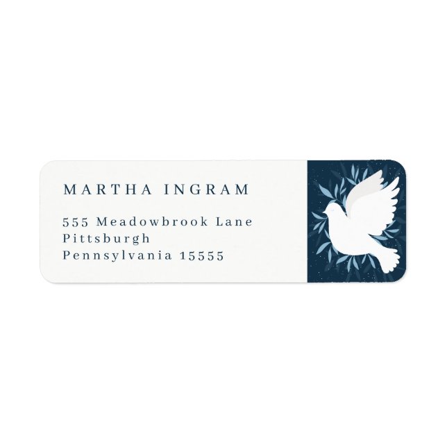 Etiqueta La paloma de la paz (Frente)