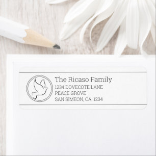 Etiqueta La paloma de la paz de los Navidades personalizado