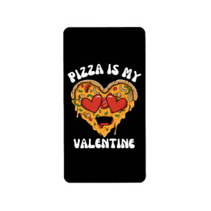 Etiqueta La Pizza Es Mi San Valentín