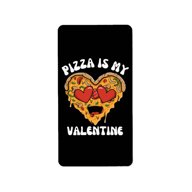 Etiqueta La Pizza Es Mi San Valentín (Frente)