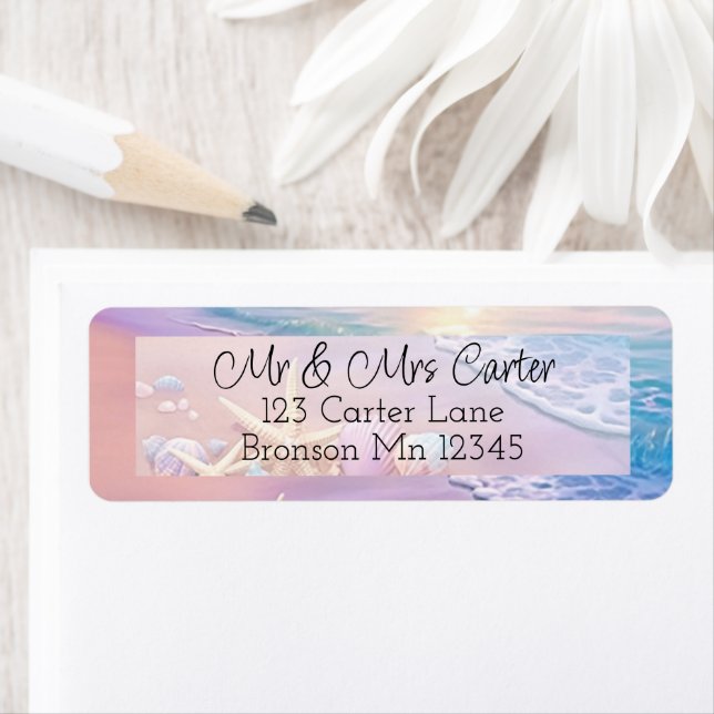 Etiqueta La playa al atardecer (In situ)