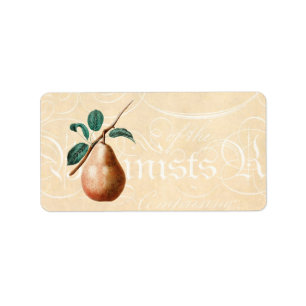 Etiqueta La rama w de la fruta de la pera de los 1800s del